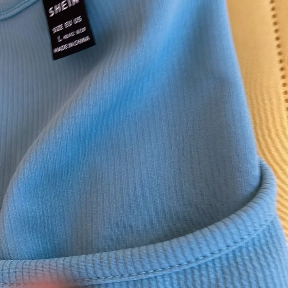 SHEIN Sky Blue Ribbed Set - Picture 4 of 5